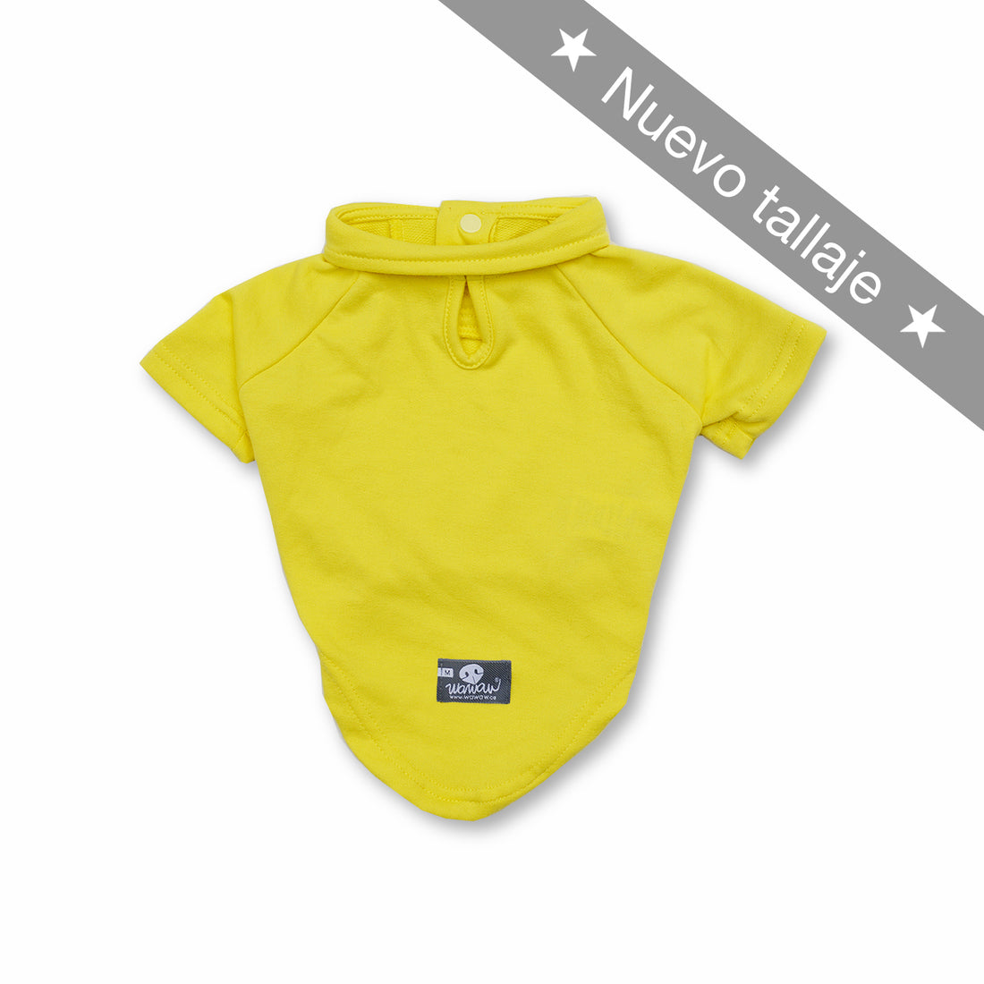 Polo amarillo Wawaw para mascotas perros y gatos.