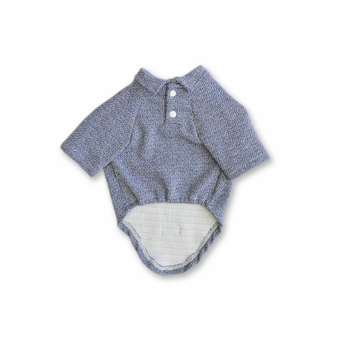 Polo azul jaspeado Wawaw para mascotas perros y gatos.