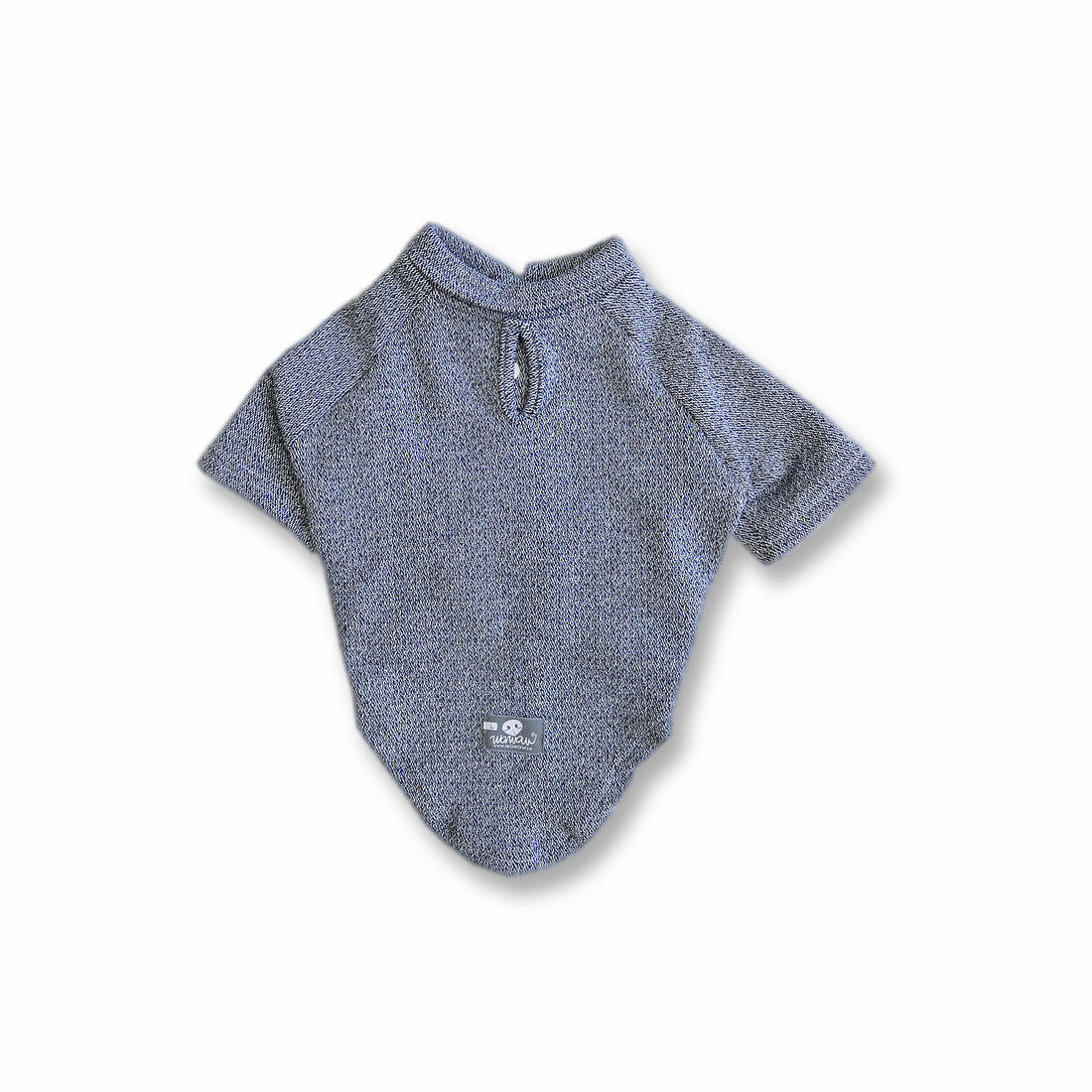Polo azul jaspeado Wawaw para mascotas perros y gatos.