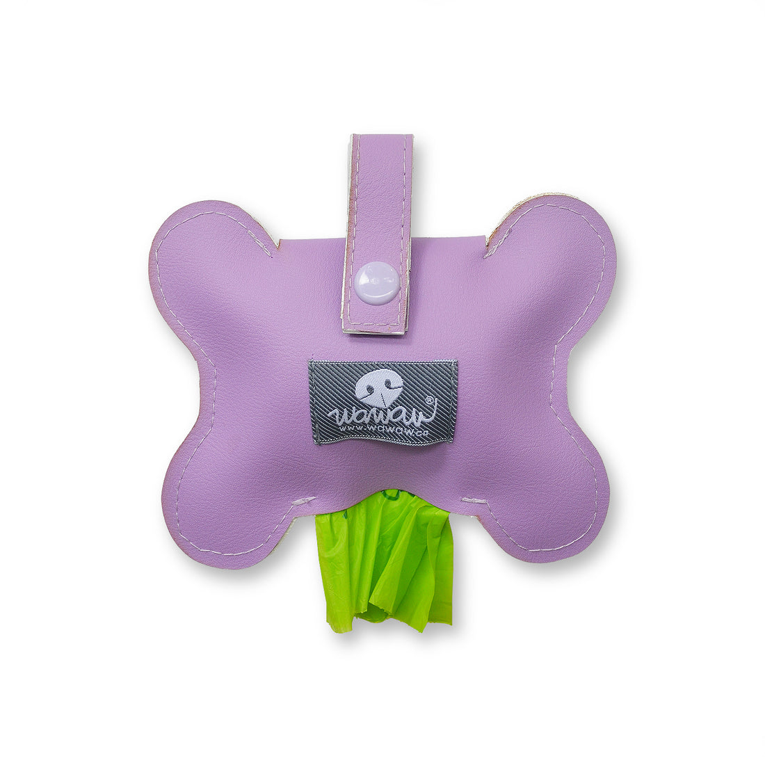 Portabolsas hueso cuerina lila