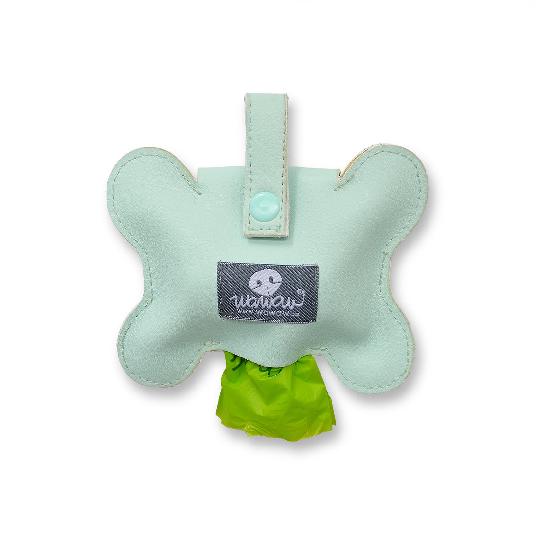 Portabolsas hueso cuerina menta
