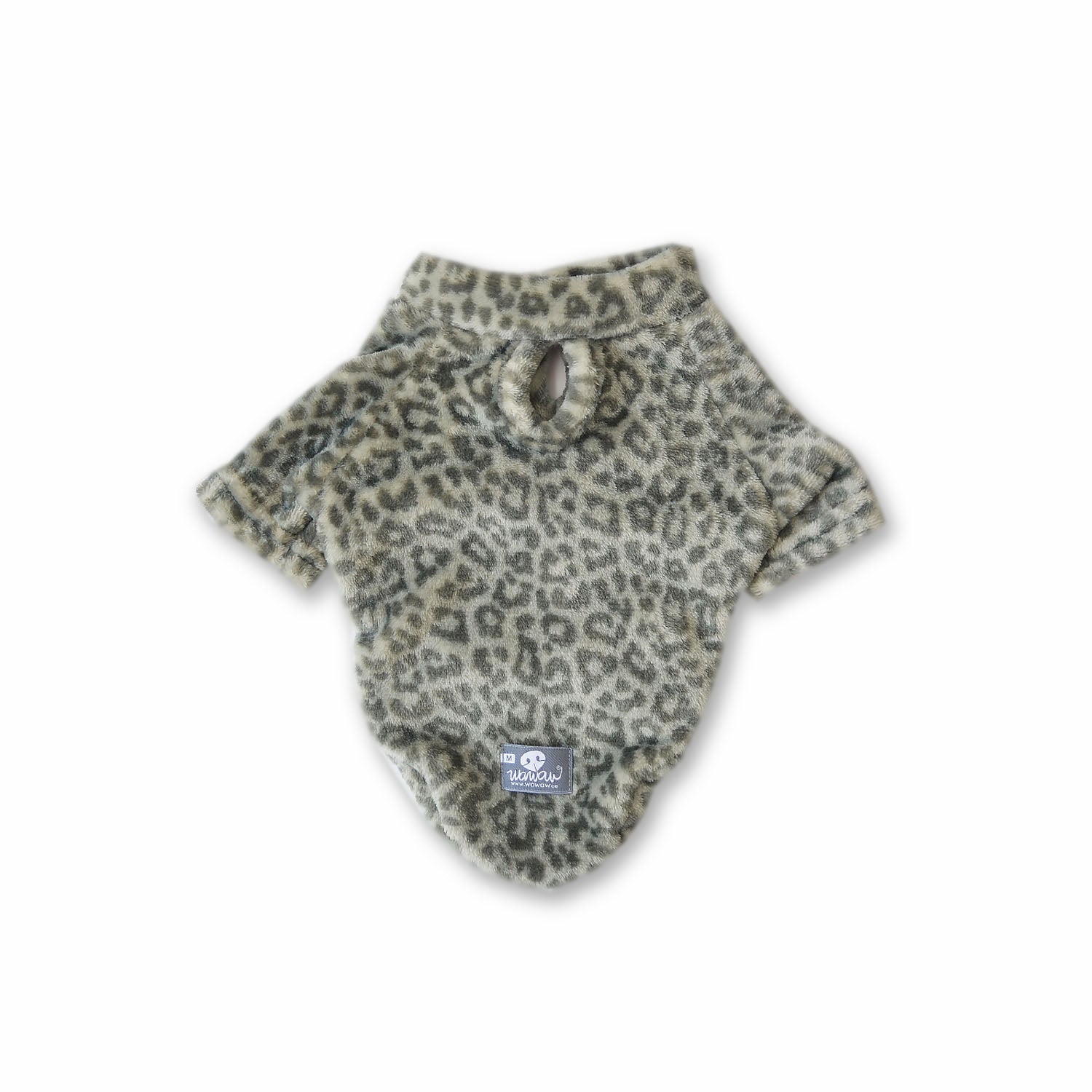 Saco cuello nerú animal print gris