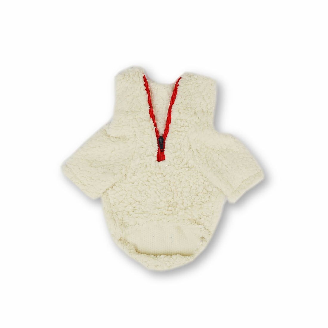 Saco cuello alto borrego marfil Wawaw para mascotas perros y gatos.