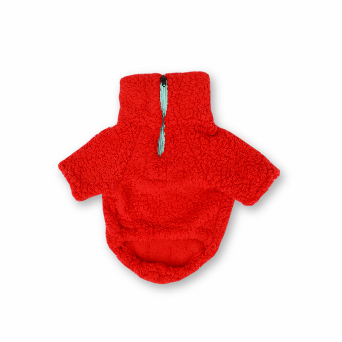 Saco cuello alto borrego rojo Wawaw para mascotas perros y gatos.