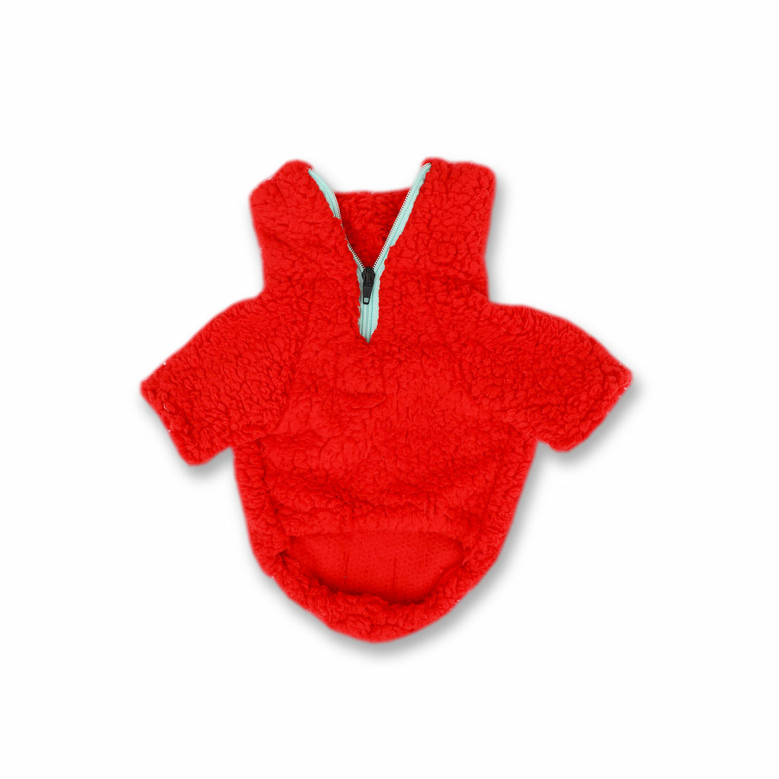 Saco cuello alto borrego rojo Wawaw para mascotas perros y gatos.