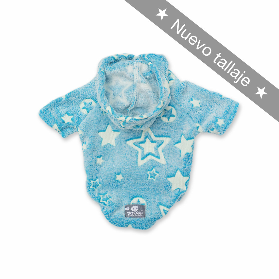 Hoodie cósmico aguamarina estrellas ✨ Alumbra en la oscuridad Wawaw para mascotas perros y gatos.