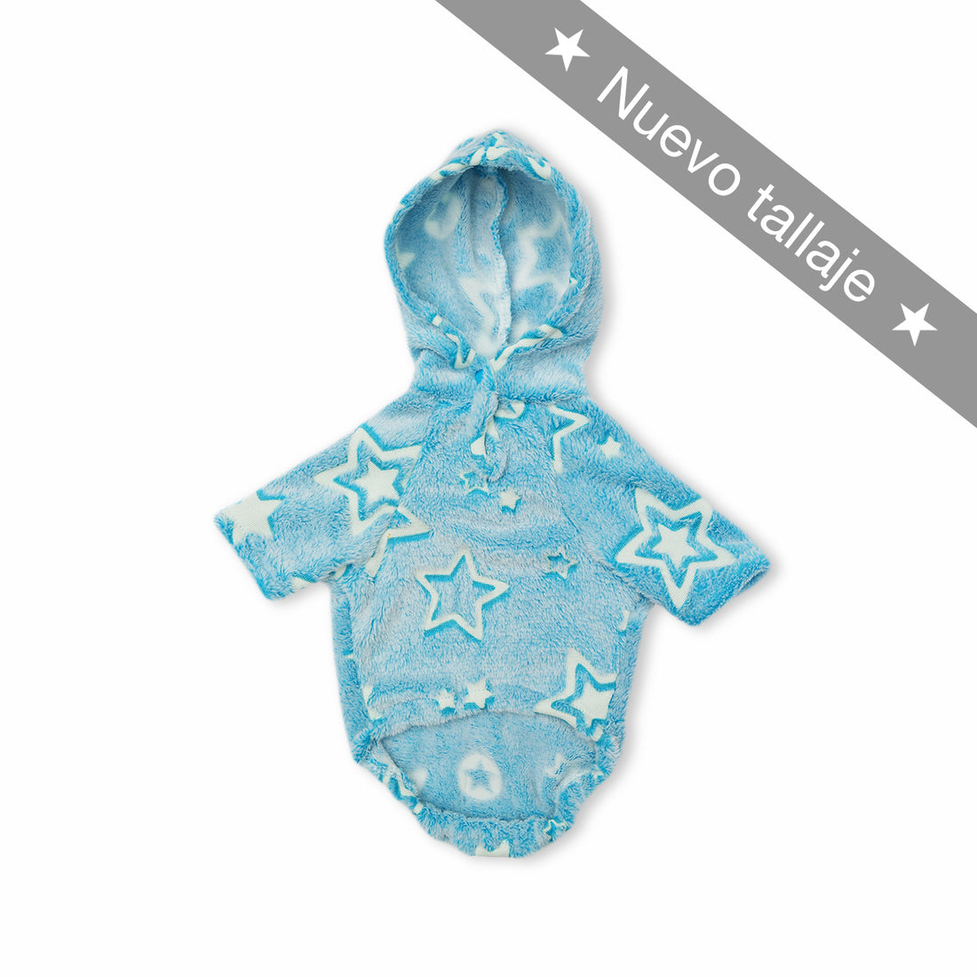 Hoodie cósmico aguamarina estrellas ✨ Alumbra en la oscuridad Wawaw para mascotas perros y gatos.