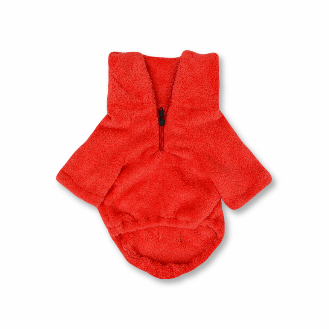 Saco rojo cuello alto con cremallera Wawaw para mascotas perros y gatos.