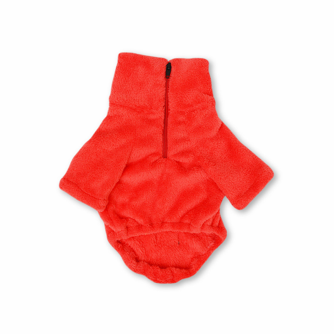 Saco rojo cuello alto con cremallera Wawaw para mascotas perros y gatos.