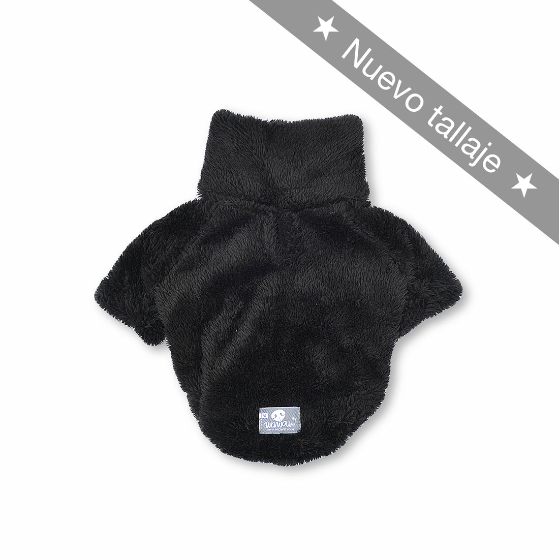 Saco cuello alto bisonte negro Wawaw para mascotas perros y gatos.