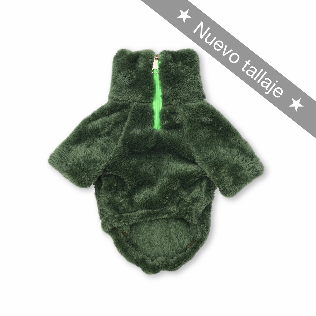 Saco cuello alto verde Wawaw para mascotas perros y gatos.