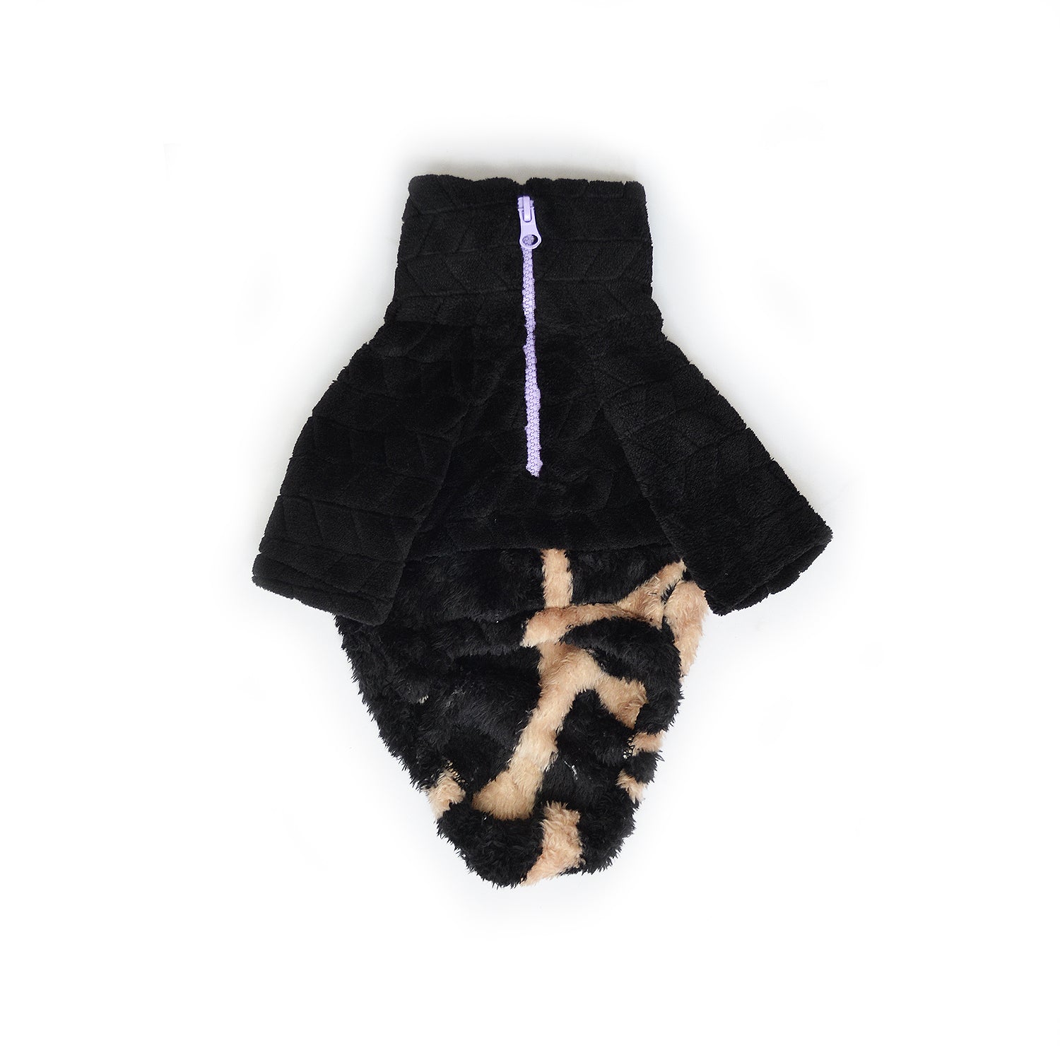 🌭 Saco cuello alto cremallera bisonte camel manchas negras para larguitos