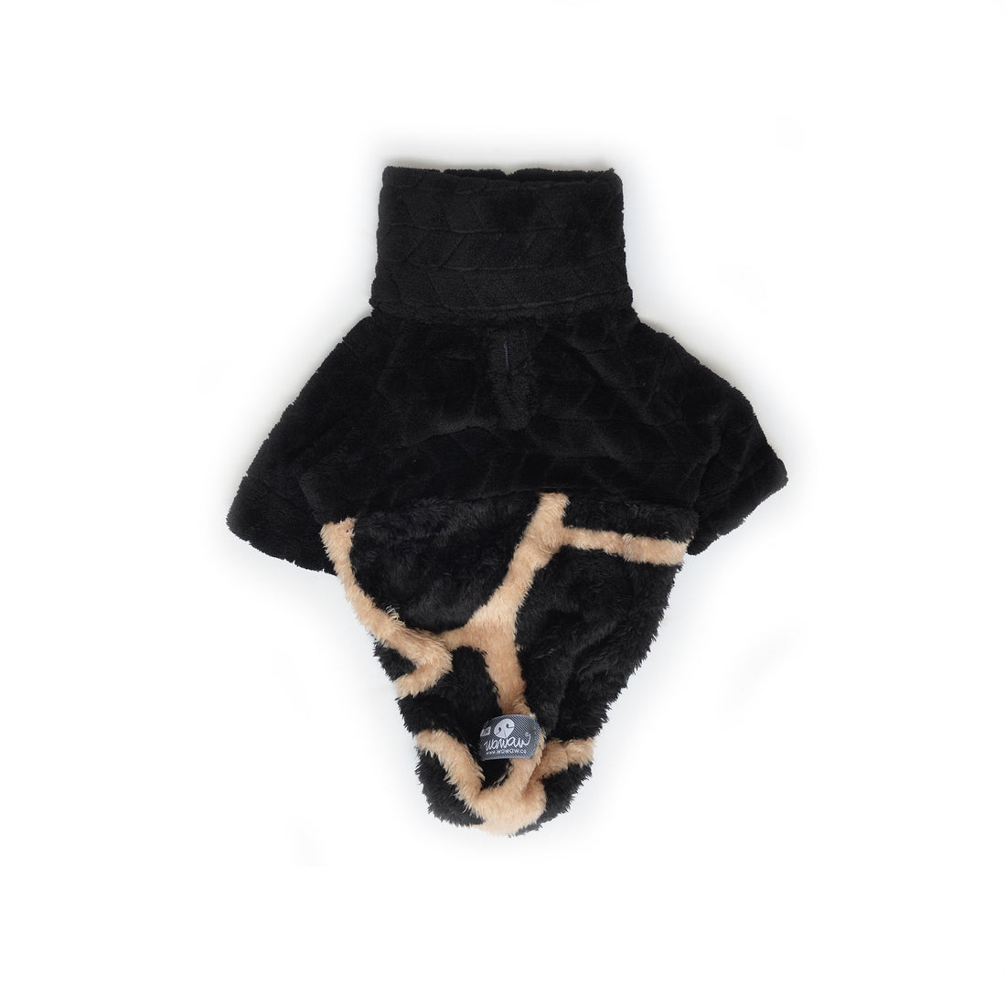 🌭 Saco cuello alto cremallera bisonte camel manchas negras para larguitos