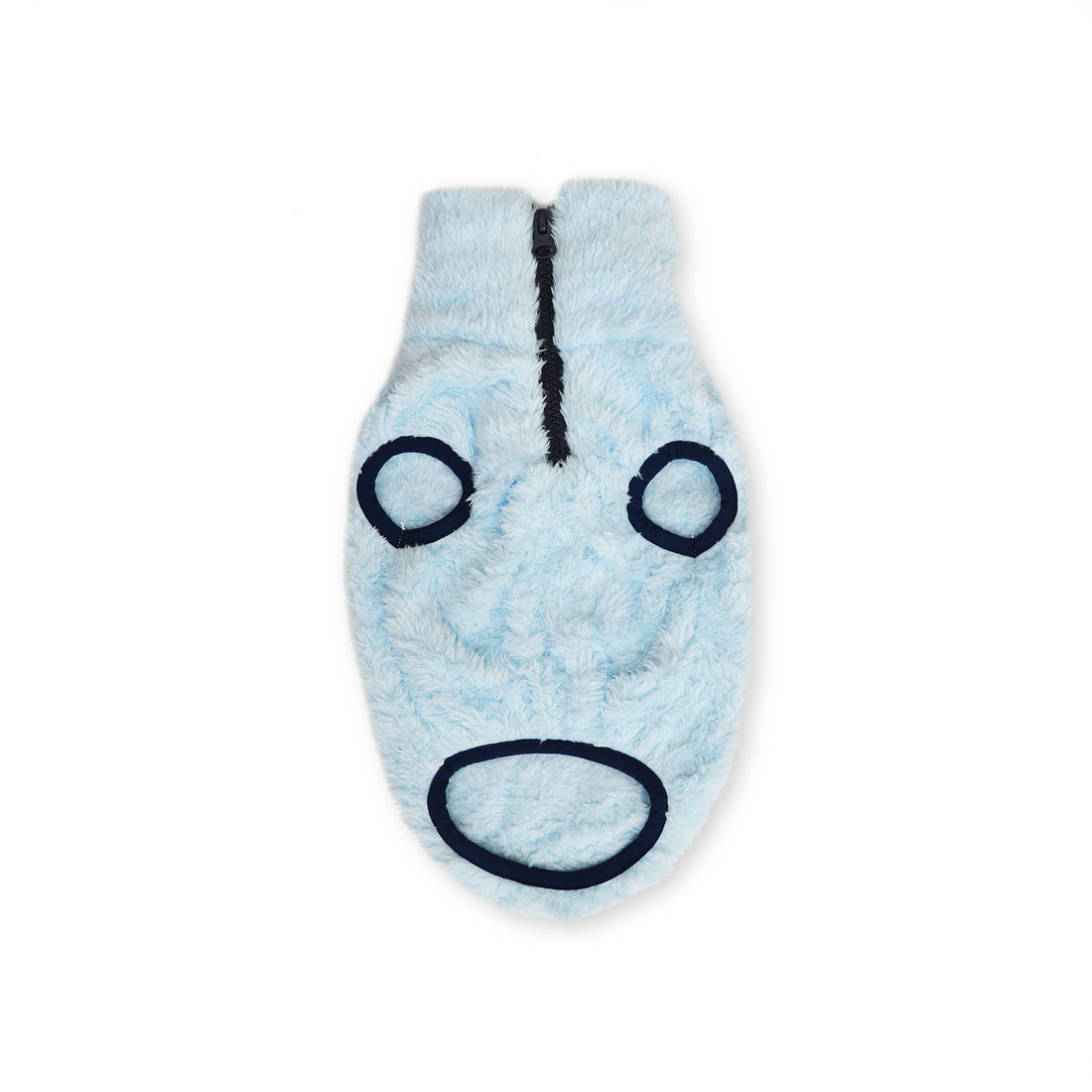Saco cuello celeste con sesgo azul oscuro