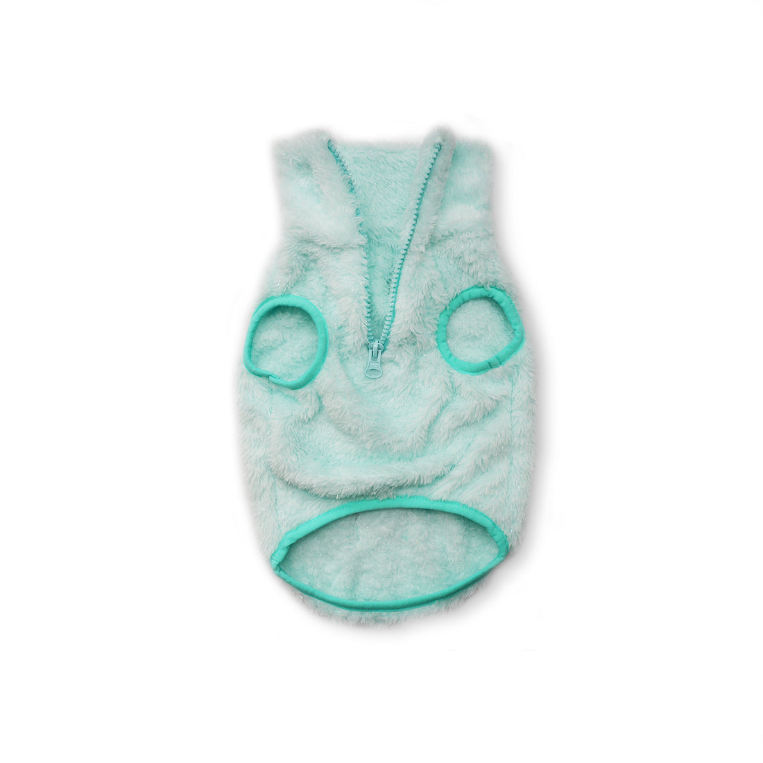 Saco cuello alto cremallera menta manga sisa con sesgo licrado menta