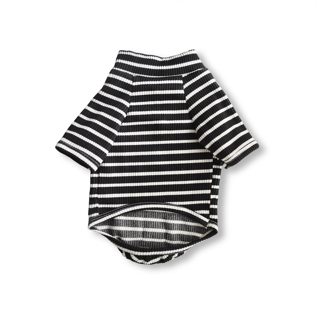 Saco cuello nerú rayas negro y blanco Wawaw para mascotas perros y gatos.