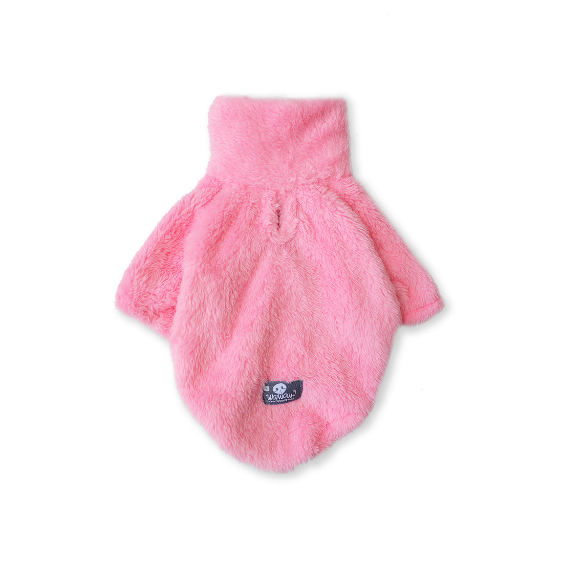 Saco cuello alto cremallera bisonte rosa chicle Wawaw para mascotas perros y gatos.
