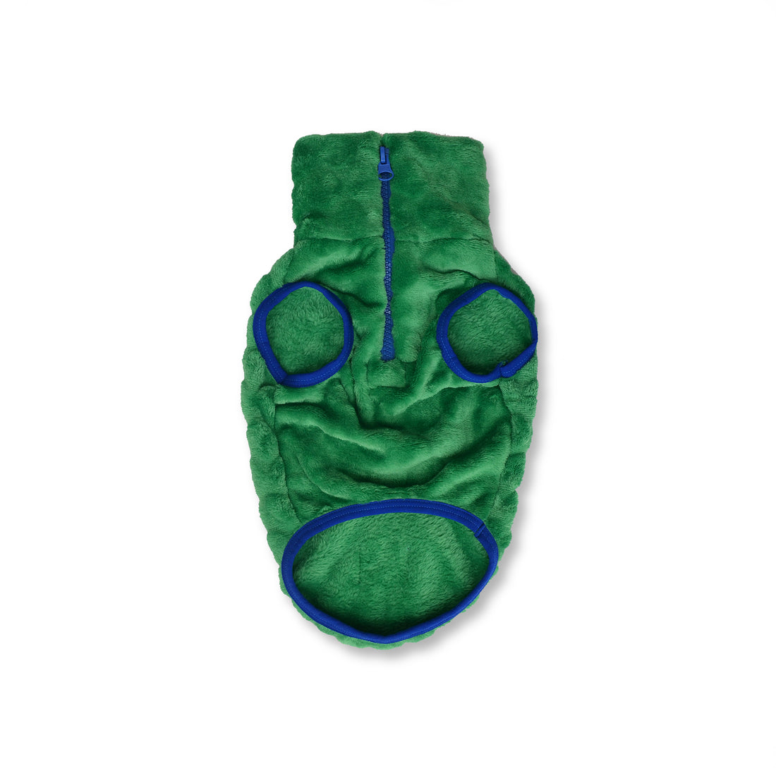 Saco cuello alto verde cali y azul rey