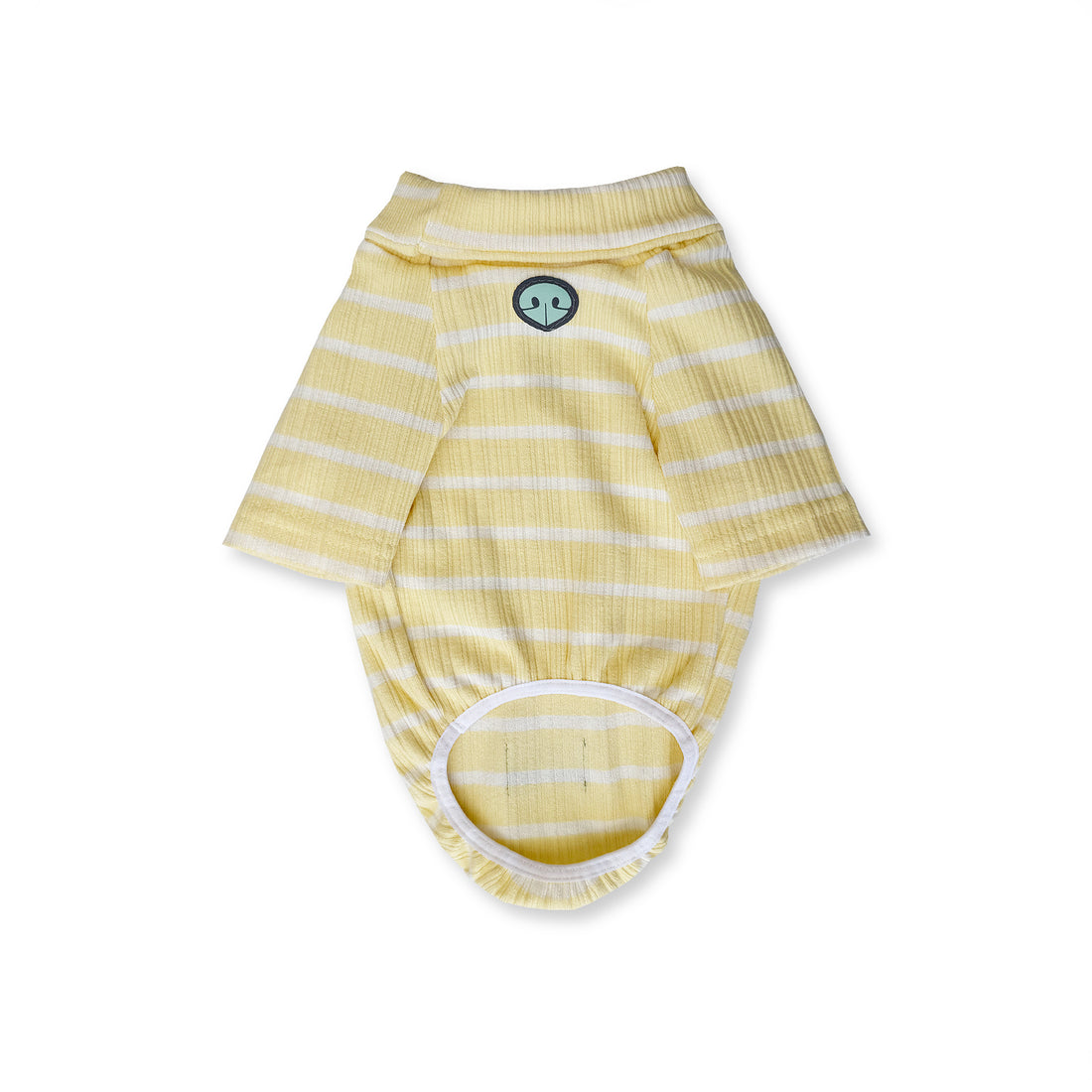Saco cuello tortuga amarillo líneas blancas