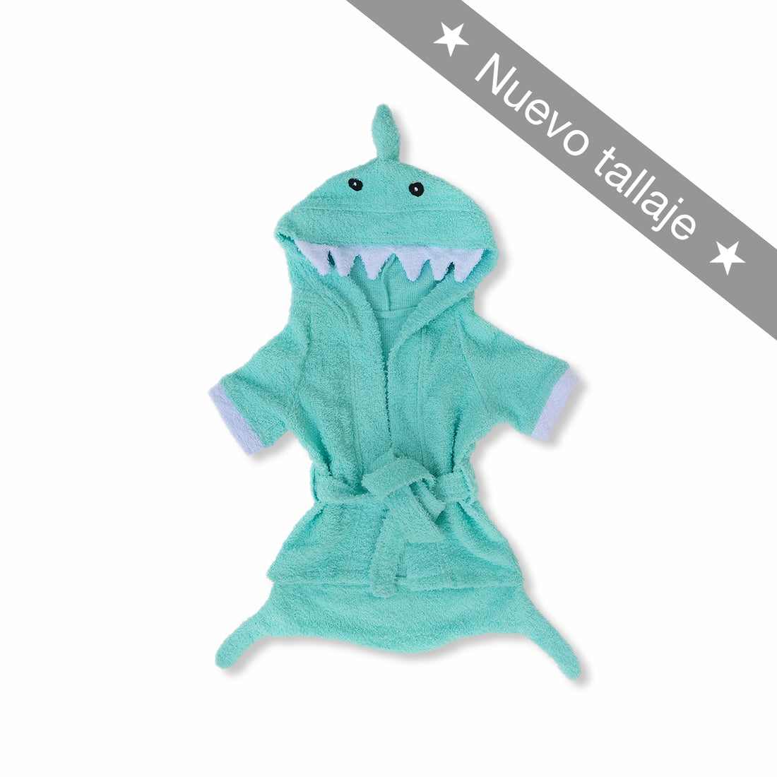 Salida de baño tiburón menta Wawaw para mascotas perros y gatos.