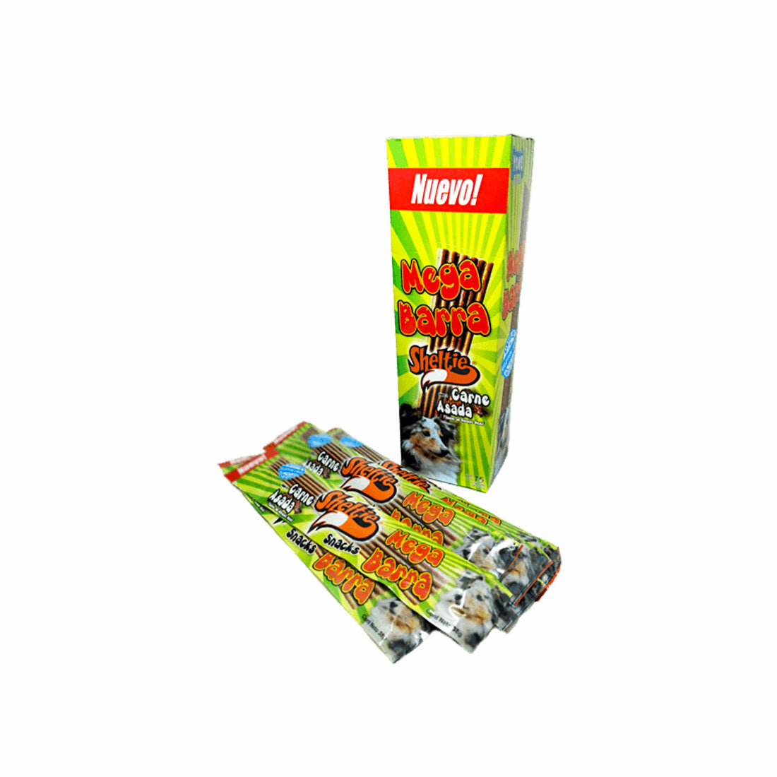 Sheltie Megabarras Carne Asada 38gr