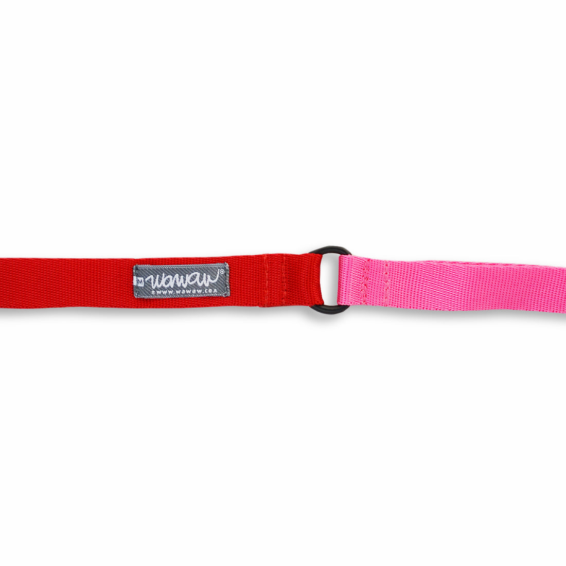 Traílla graduable rosa y rojo Wawaw para mascotas perros y gatos.