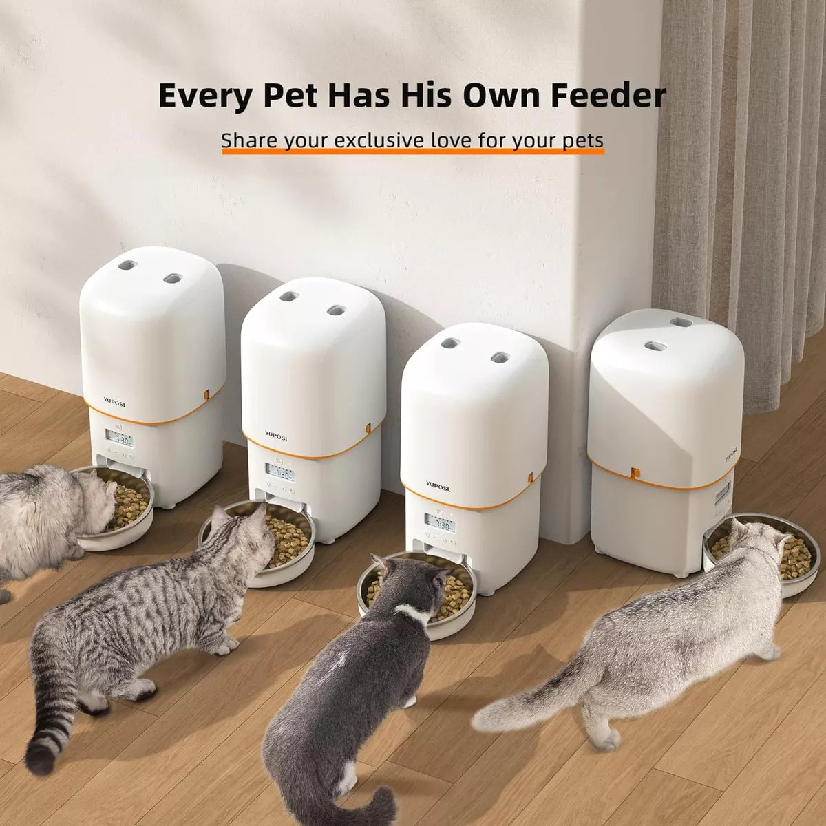 Comedero automático para perros y gatos 2L Blanco Wawaw para mascotas perros y gatos.