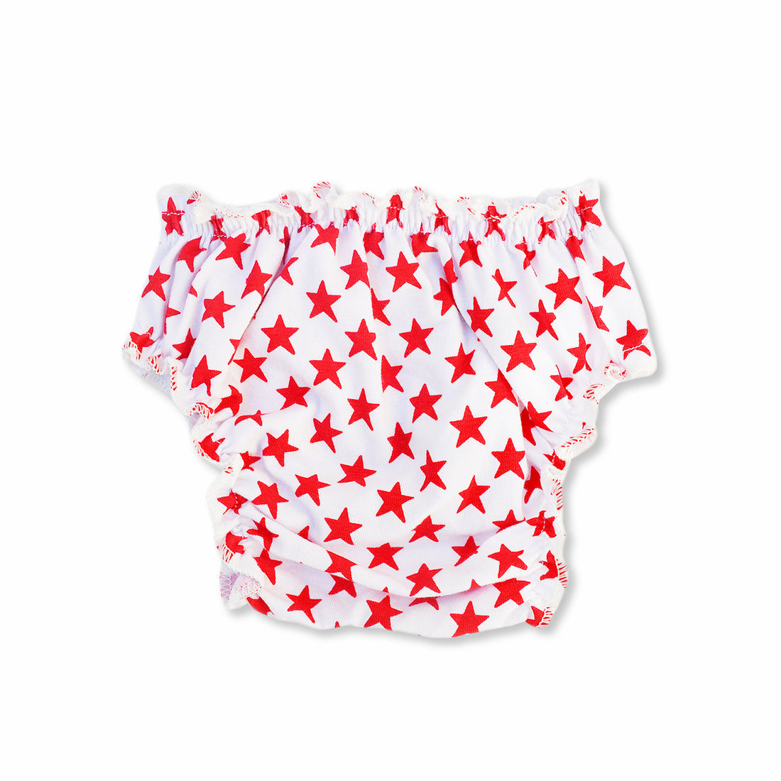 Calzones blancos estrellas rojas Wawaw para mascotas perros y gatos.