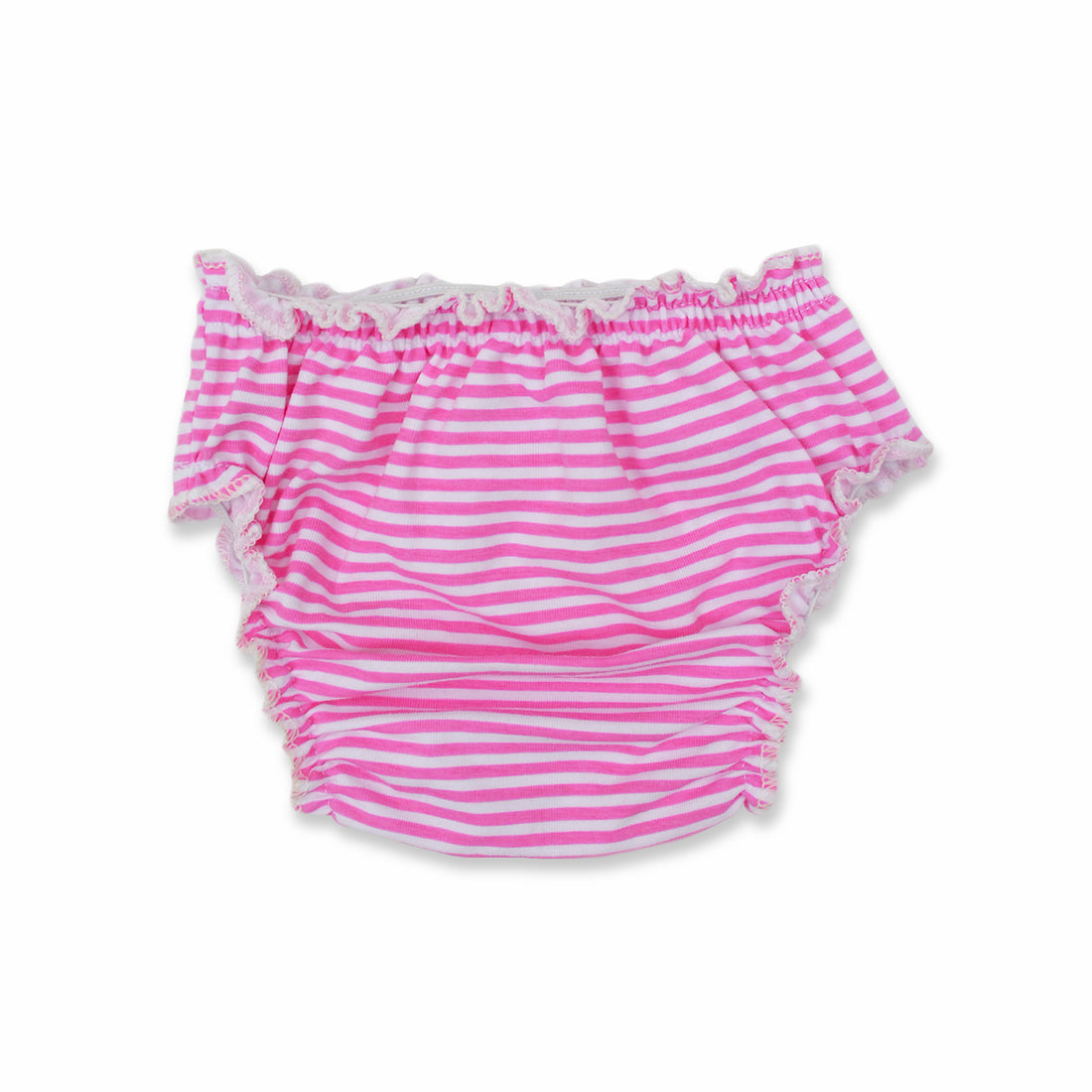 Calzones rayas fucsia y blanco Wawaw para mascotas perros y gatos.
