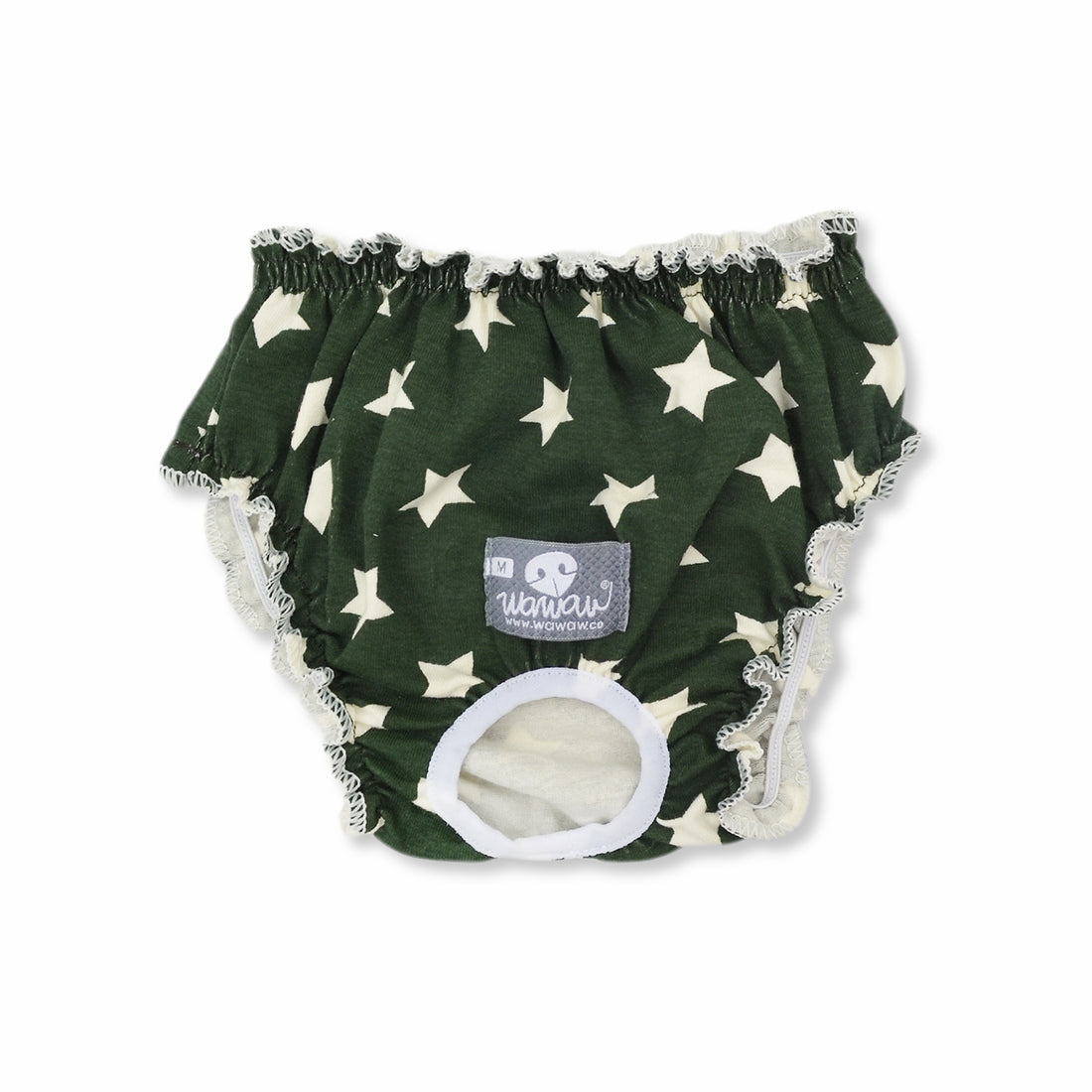 Calzones verde estrellas blancas Wawaw para mascotas perros y gatos.