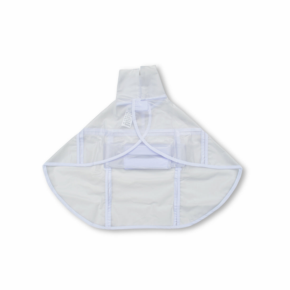 Capa impermeable transparente cuello alto