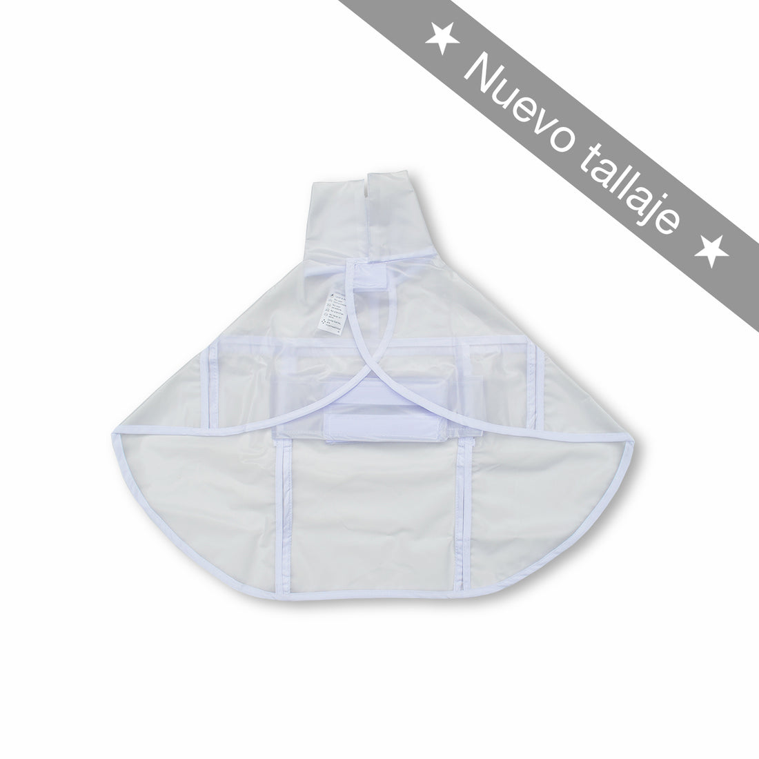 Capa transparente cuello alto Wawaw para mascotas perros y gatos.
