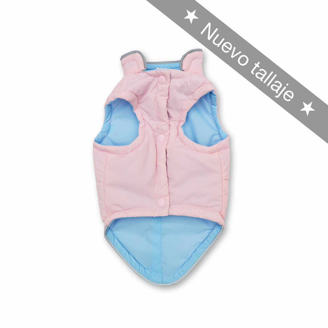 Chaleco liversaver rosado y celeste Wawaw para mascotas perros y gatos.