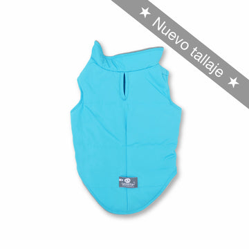 Chaleco liversaver turquesa embone reflectivo Wawaw para mascotas perros y gatos.