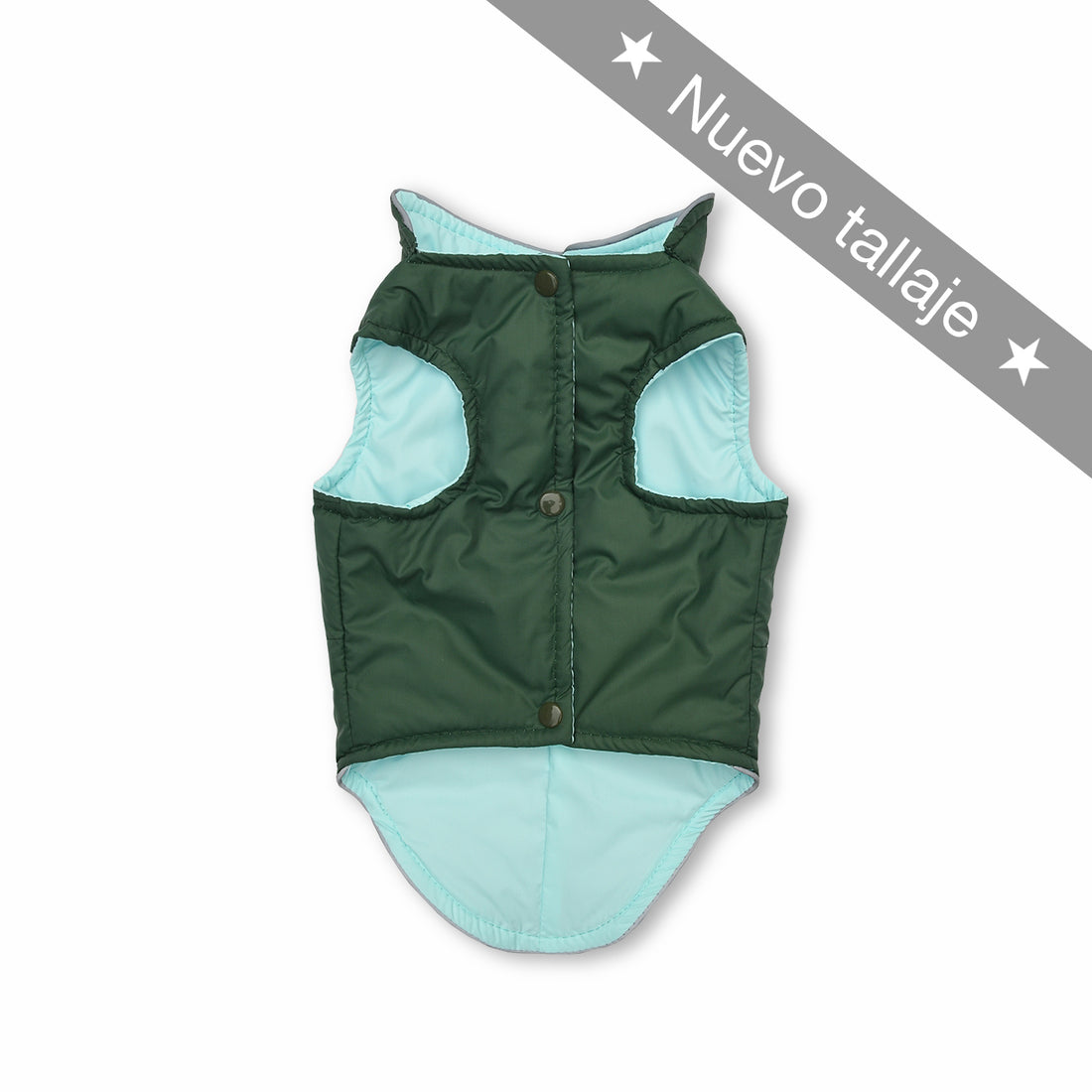 Chaleco liversaver verde botella y menta Wawaw para mascotas perros y gatos.