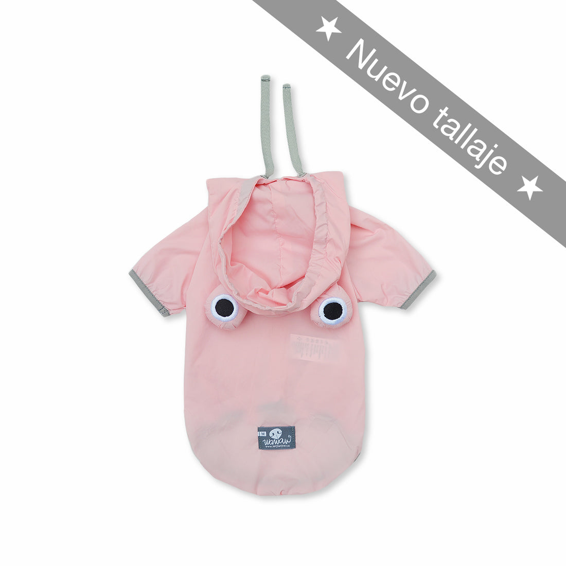 Chaqueta rosa rana Wawaw para mascotas perros y gatos.