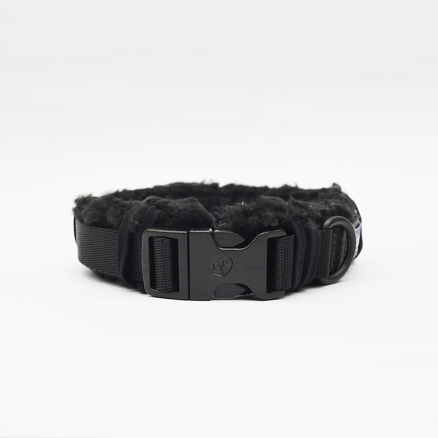 Collar negro + protector borrego negro