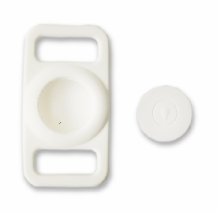 Funda para Airtag cuadrada blanco luminoso (20-25mm)