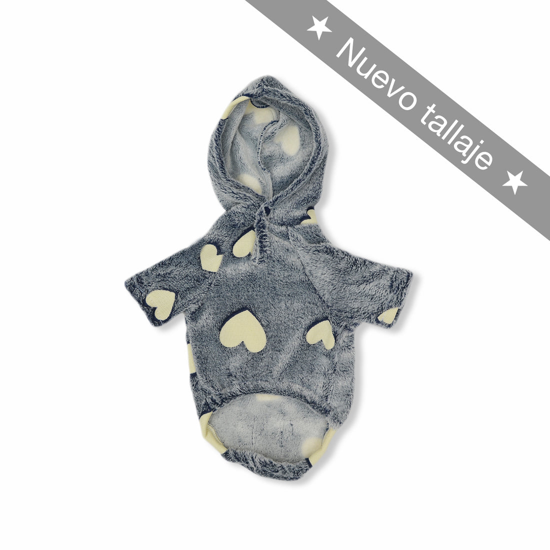Hoodie cósmico azul corazones ✨ Alumbra en la oscuridad Wawaw para mascotas perros y gatos.