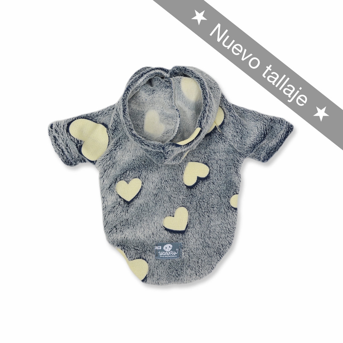 Hoodie cósmico azul corazones ✨ Alumbra en la oscuridad Wawaw para mascotas perros y gatos.