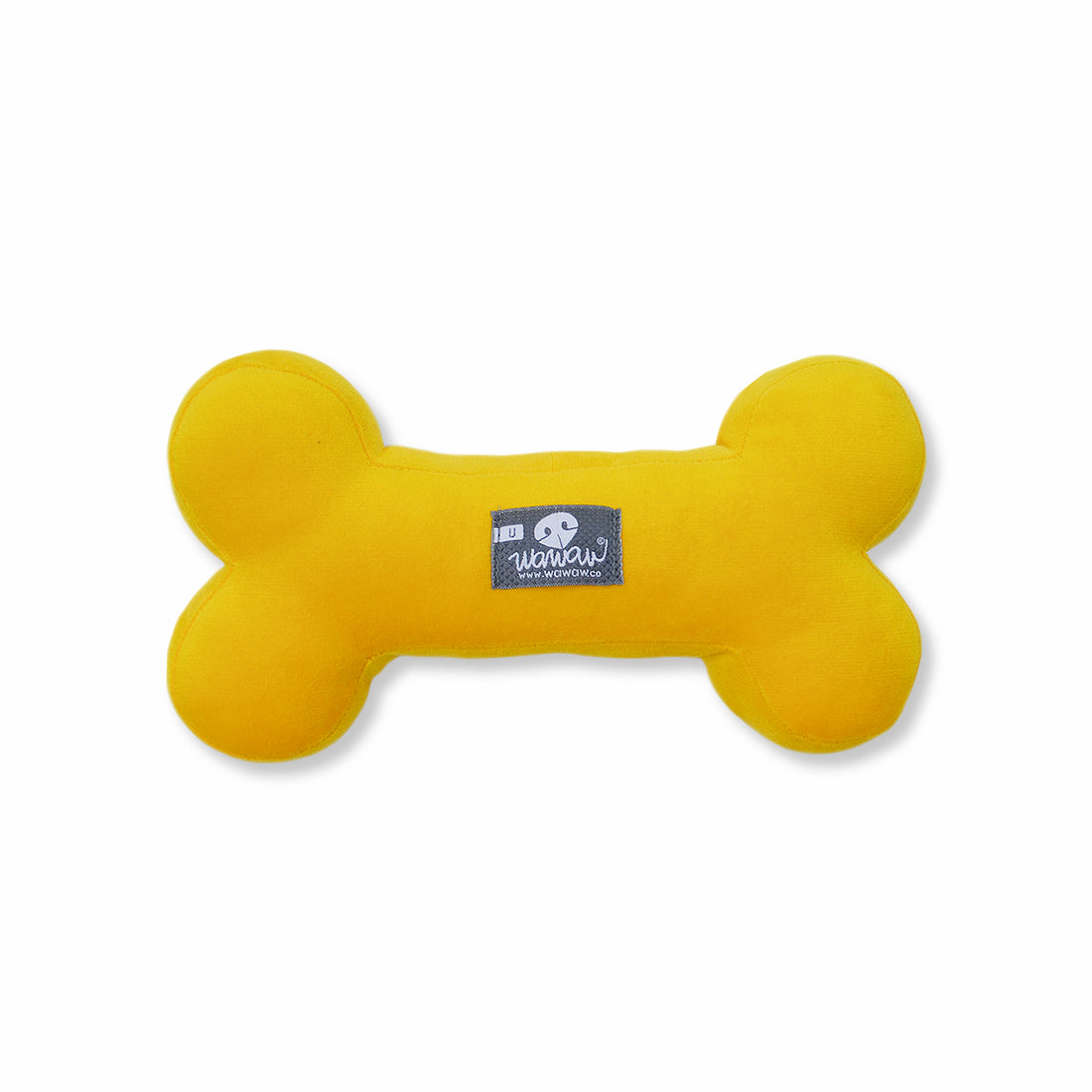 Peluche hueso amarillo Wawaw para mascotas perros y gatos.
