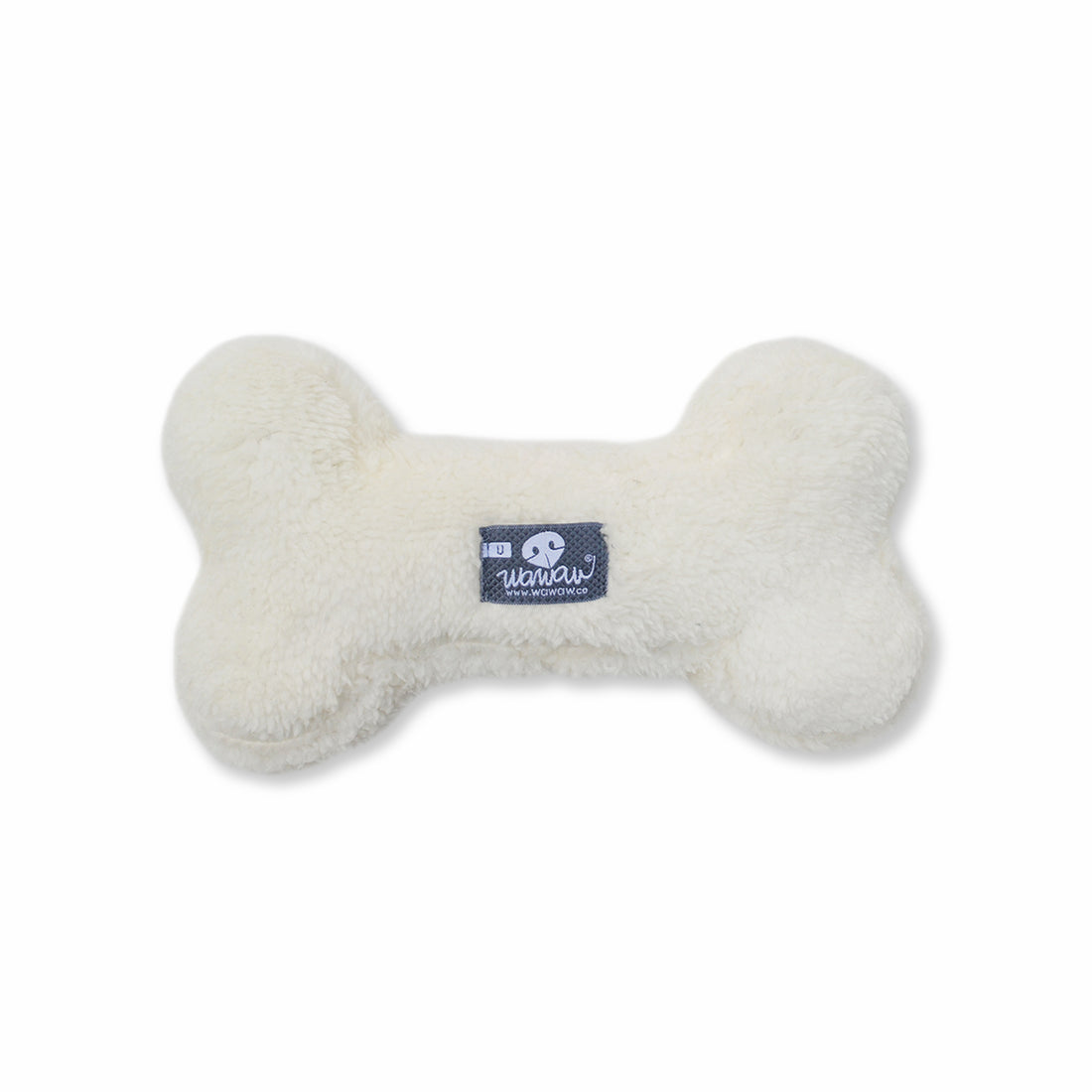 Peluche hueso blanco Wawaw para mascotas perros y gatos.