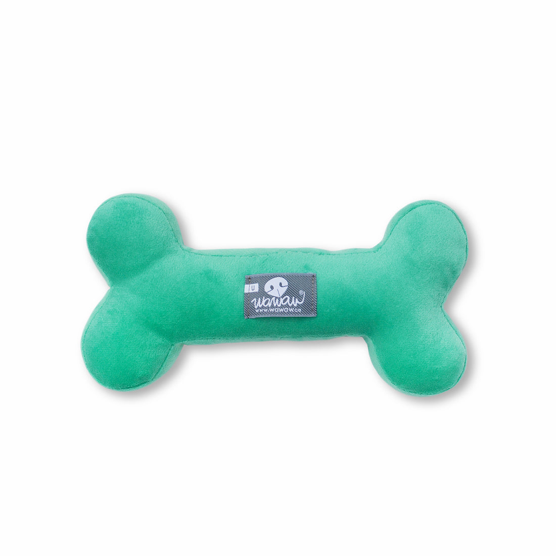 Peluche hueso verde Wawaw para mascotas perros y gatos.