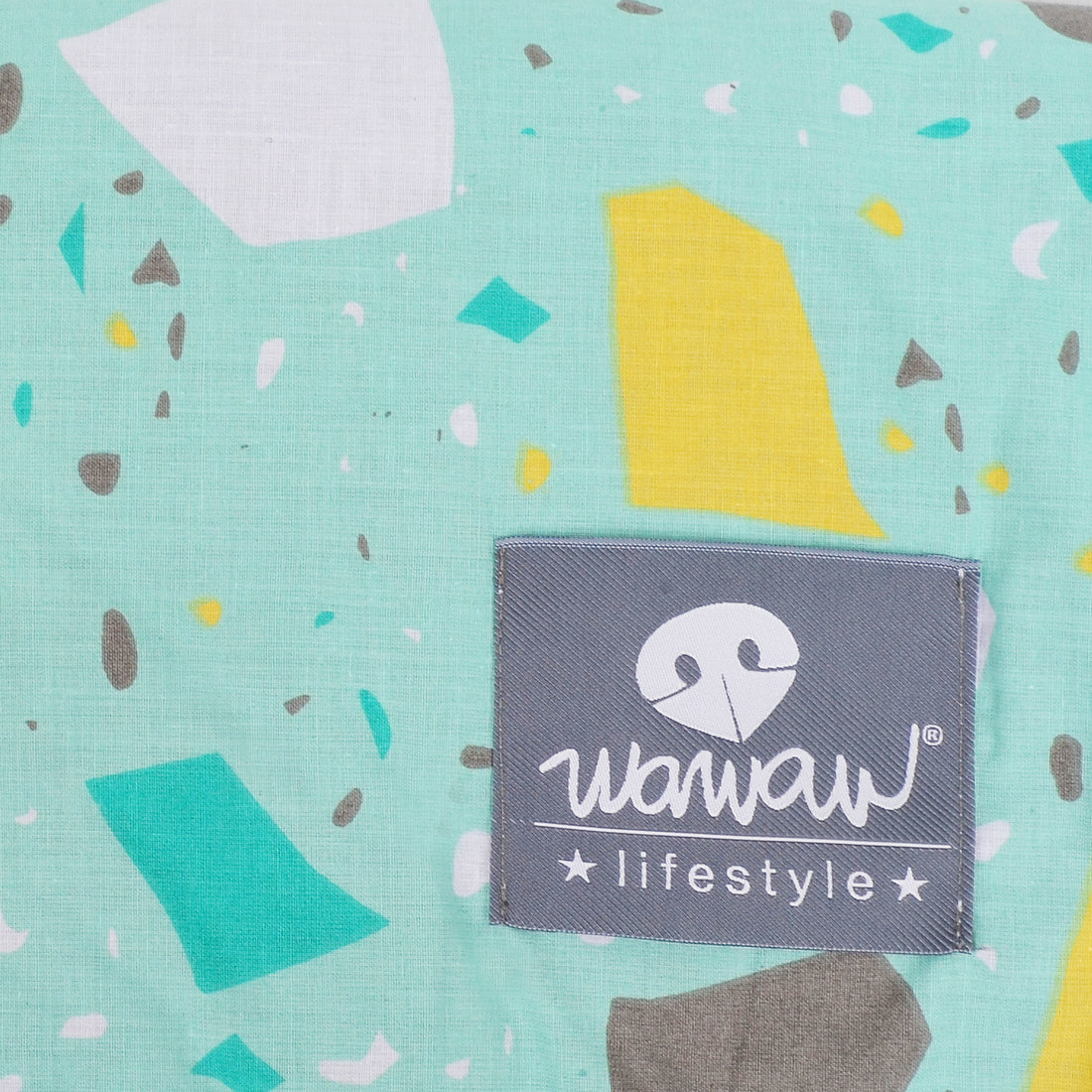 Manta terrazo verde menta Wawaw para mascotas perros y gatos.