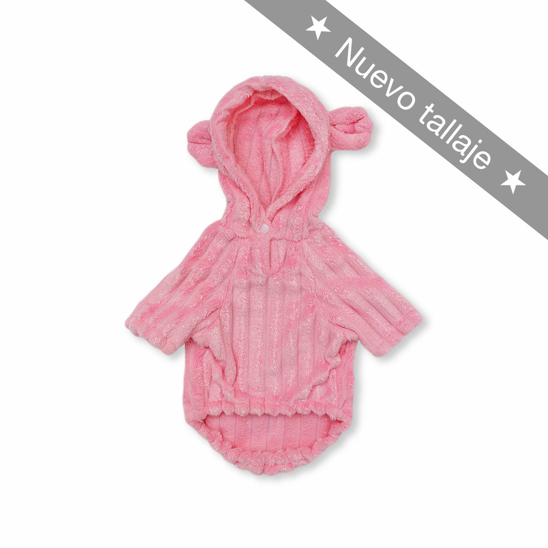 Hoodie rosa acanalado Wawaw para mascotas perros y gatos.