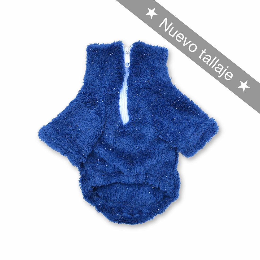 Saco cuello alto azul oscuro Wawaw para mascotas perros y gatos.