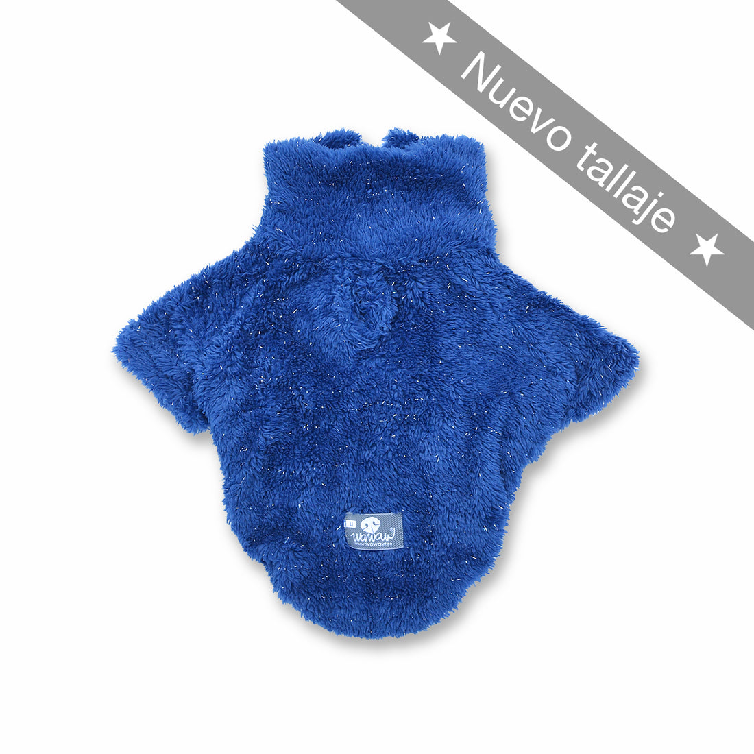 Saco cuello alto azul oscuro Wawaw para mascotas perros y gatos.