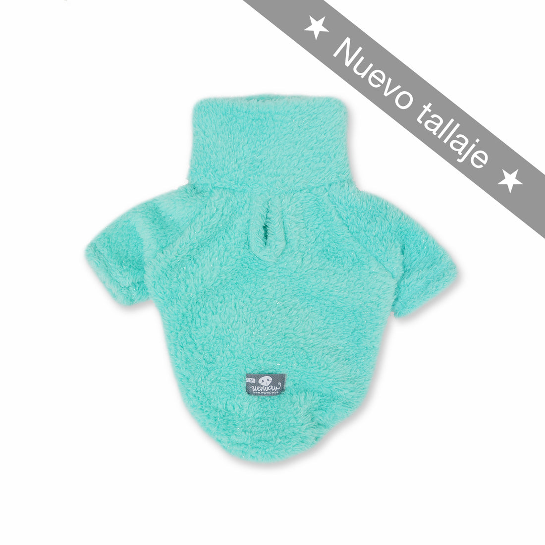 Saco cuello alto menta Wawaw para mascotas perros y gatos.
