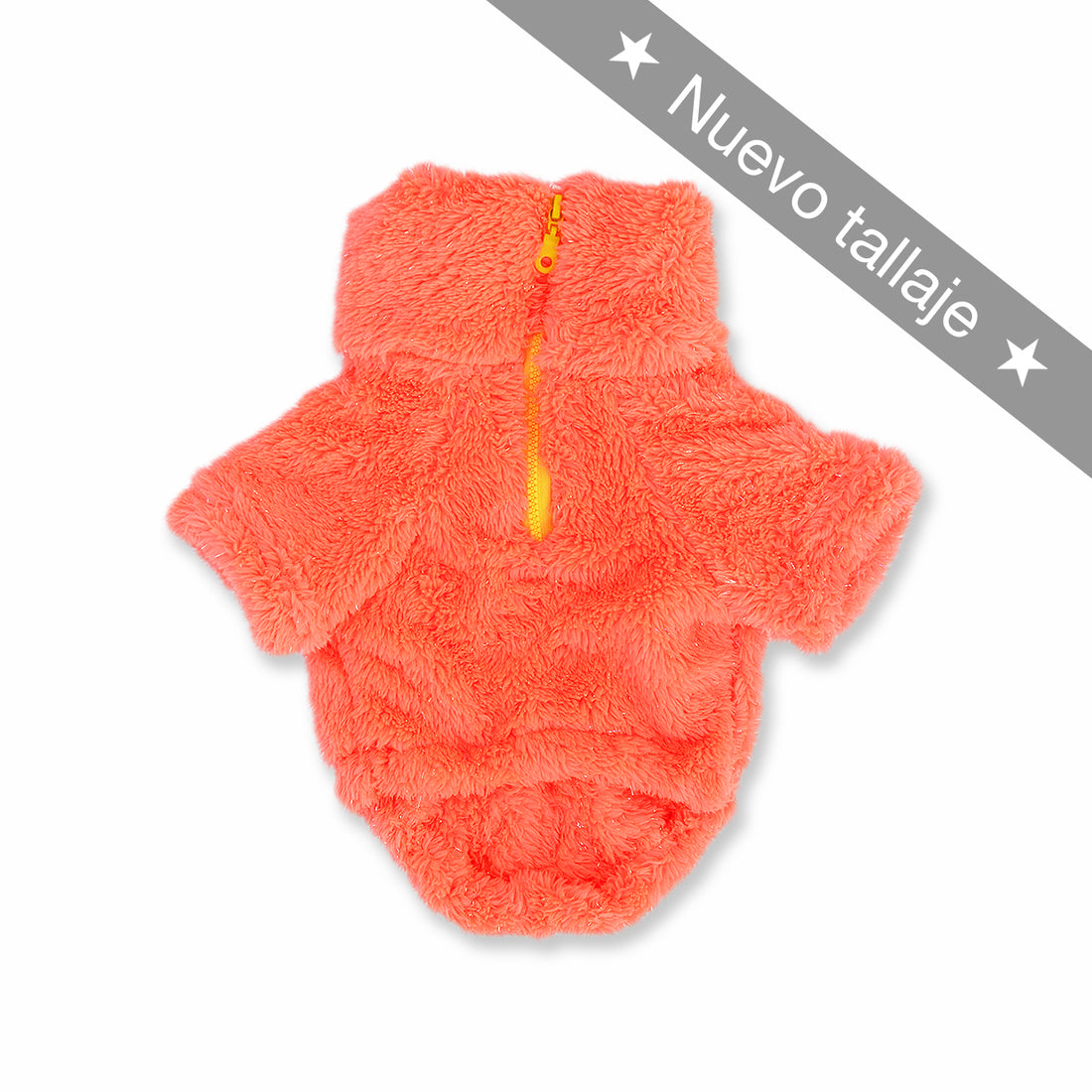 Saco cuello alto naranja neón Wawaw para mascotas perros y gatos.